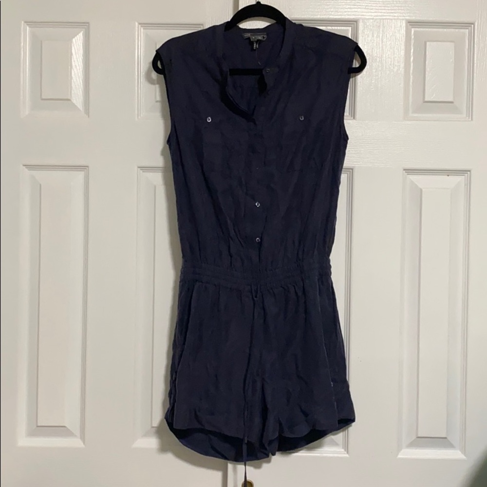 Vince Sleeveless Utilitarian Romper - Picture 3 of 7